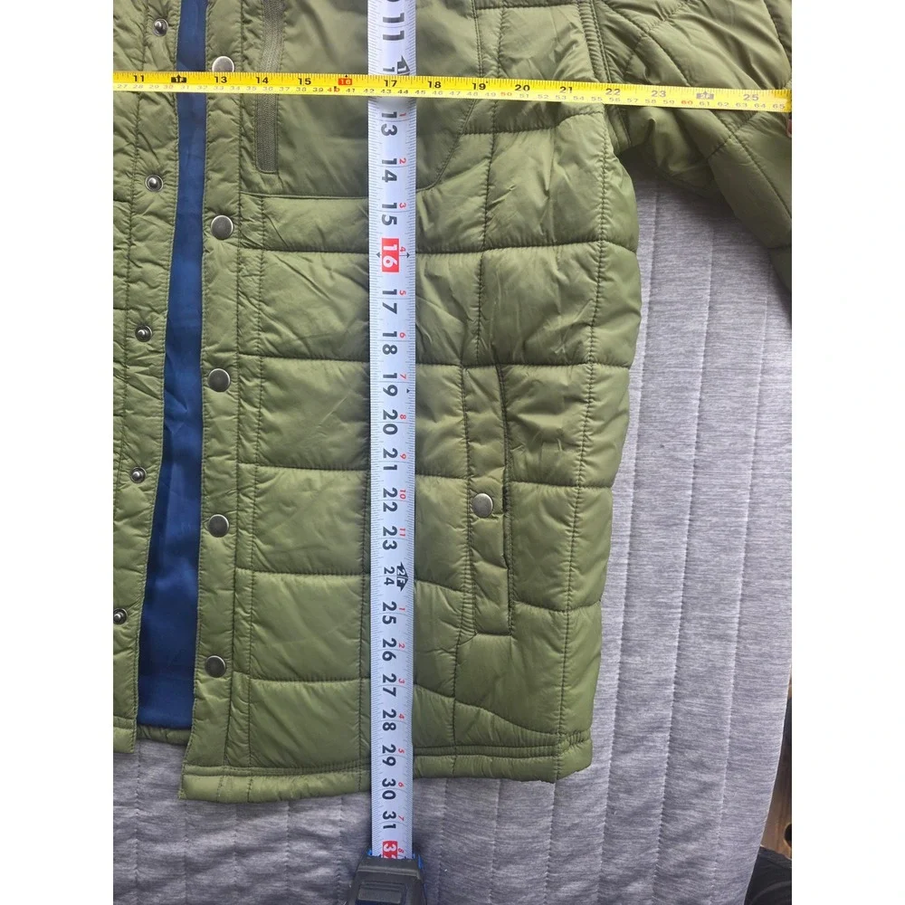 865 St Johns Bay Outdoor Quilted Puffer Shirt Jacket Olive Green Medium - Picture 4 of 6